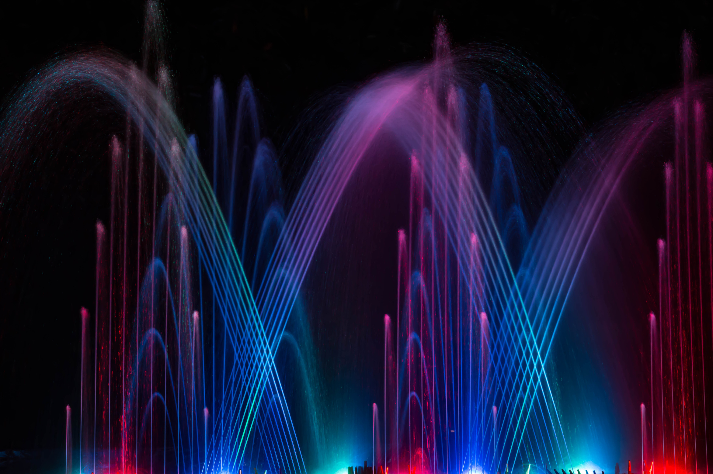 Colorful water light design
